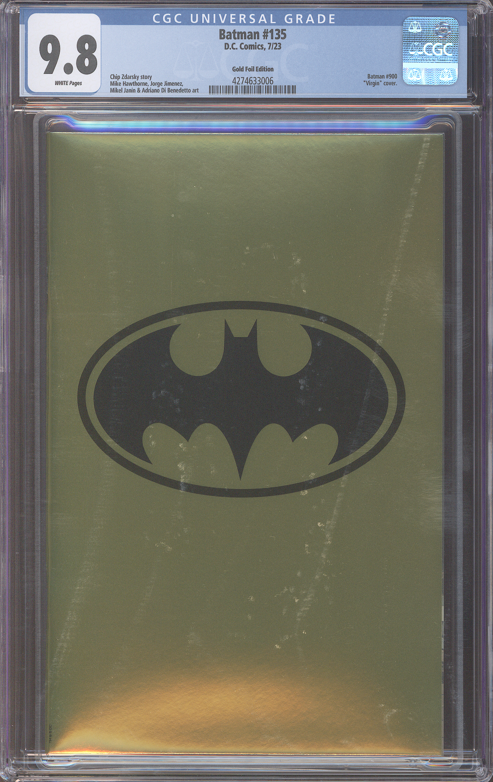 BATMAN #135 (#900) GOLD FOIL EXCLUSIVE CGC 9.8