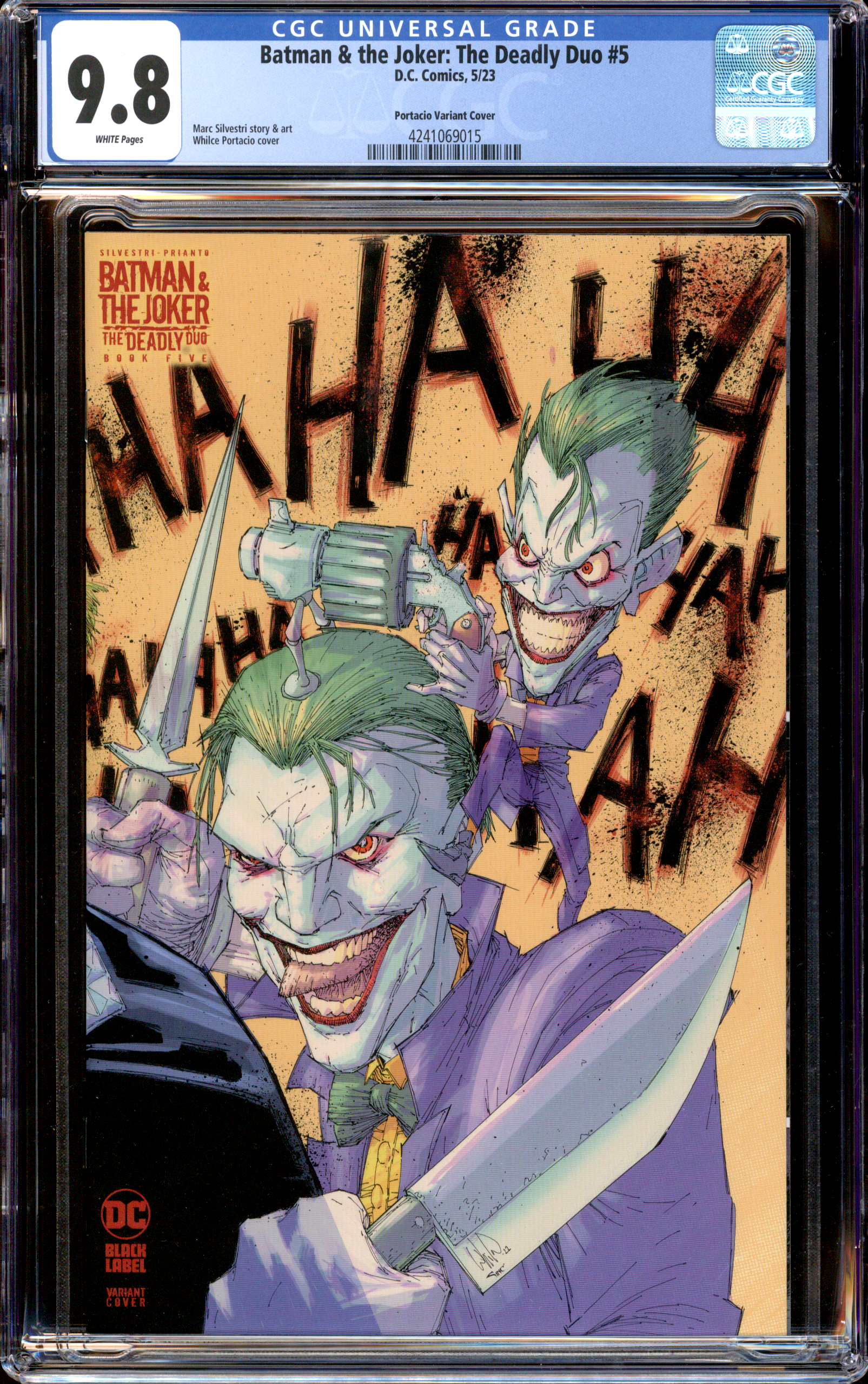 Buy Batman & the Joker : The Deadly Duo #5 | 2023 D.C. Comics | Portacio Variant Cover | CGC 9.8