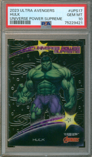 Buy 2022 Ultra Avengers | Hulk #UPS17 | Universe Power Supreme | 2022 Marvel Fleer Ultra Avengers | PSA 10