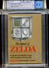 Buy the Legend of Zelda | NES | WATA 8.0 | 1987 The Legend of Zelda | Made in Japan | Rev-A -Round SOQ | Matching components | BOX: 8.0 | CART: 9.0 | MANUAL: 7.0 | OVERALL 8.0 | *Manual Staple Missing | Fifth Best-selling NES game (6.5 million copies) | First game in the "Legend of Zelda" series | First appearance of Link, Zelda, & Ganon | Directed by Shigeru Miyamoto | Music composed by Koji Kondo