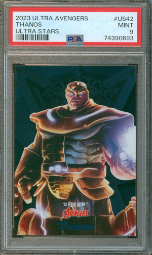 Buy 2022 Ultra Avengers | Thanos #US42 | Ultra Stars | 2022 Marvel Fleer Ultra Avengers | PSA 9 MINT