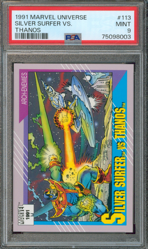 Buy 1991 Marvel Universe | Silver Surfer VS. Thanos #113 | PSA 9 | Impel Marketing Inc