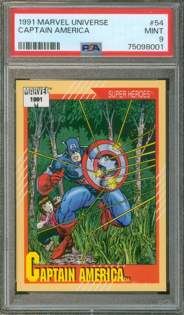 Buy 1991 Marvel Universe | Captain America #54 | PSA 9 | Impel Marketing Inc.