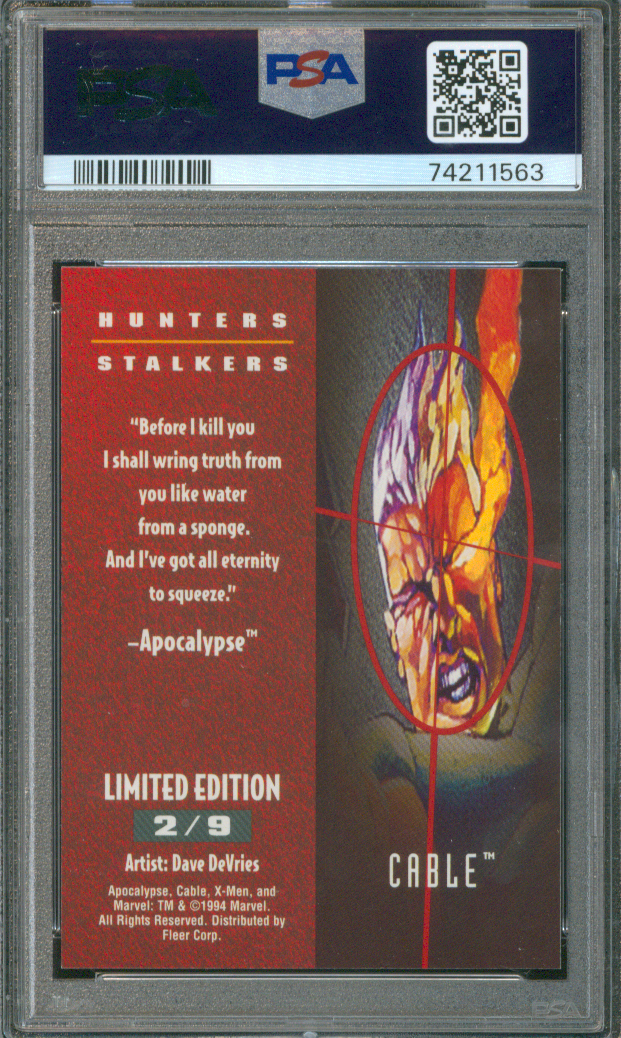 Buy 1995 Ultra X-Men | Cable #2 | Hunters & Stalkers Gold | PSA 7 | Fleer Corp