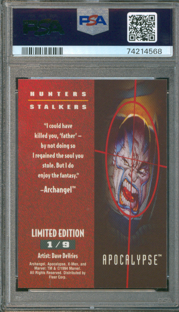 Buy 1995 Ultra X-Men | Apocalypse #1 | Hunters & Stalkers Gold | PSA 7 | Fleer Corp
