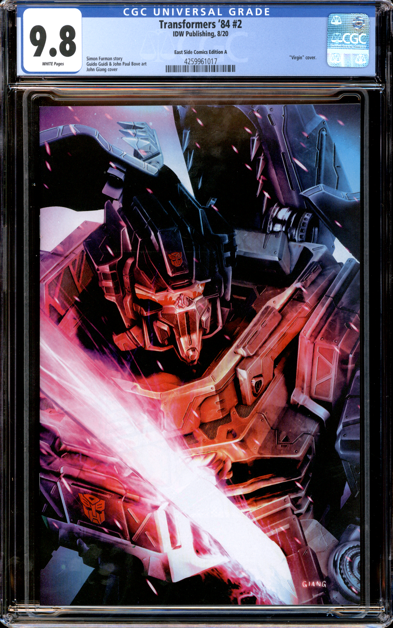 Buy Transformers '84 #2 | John Giang | 2020 IDW Publishing | East Side Comics Edition A | 