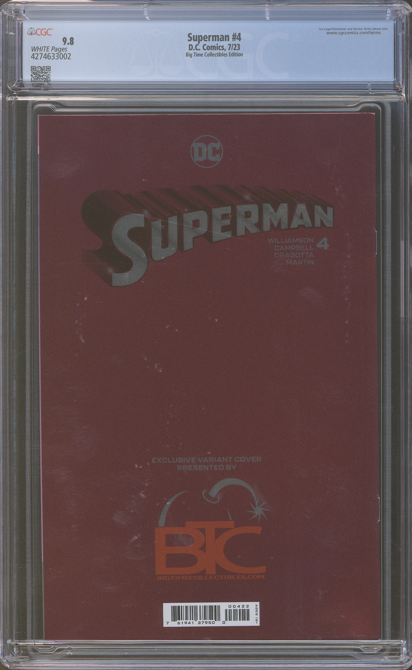 Superman #4 | Campbell | BTC Foil Edition