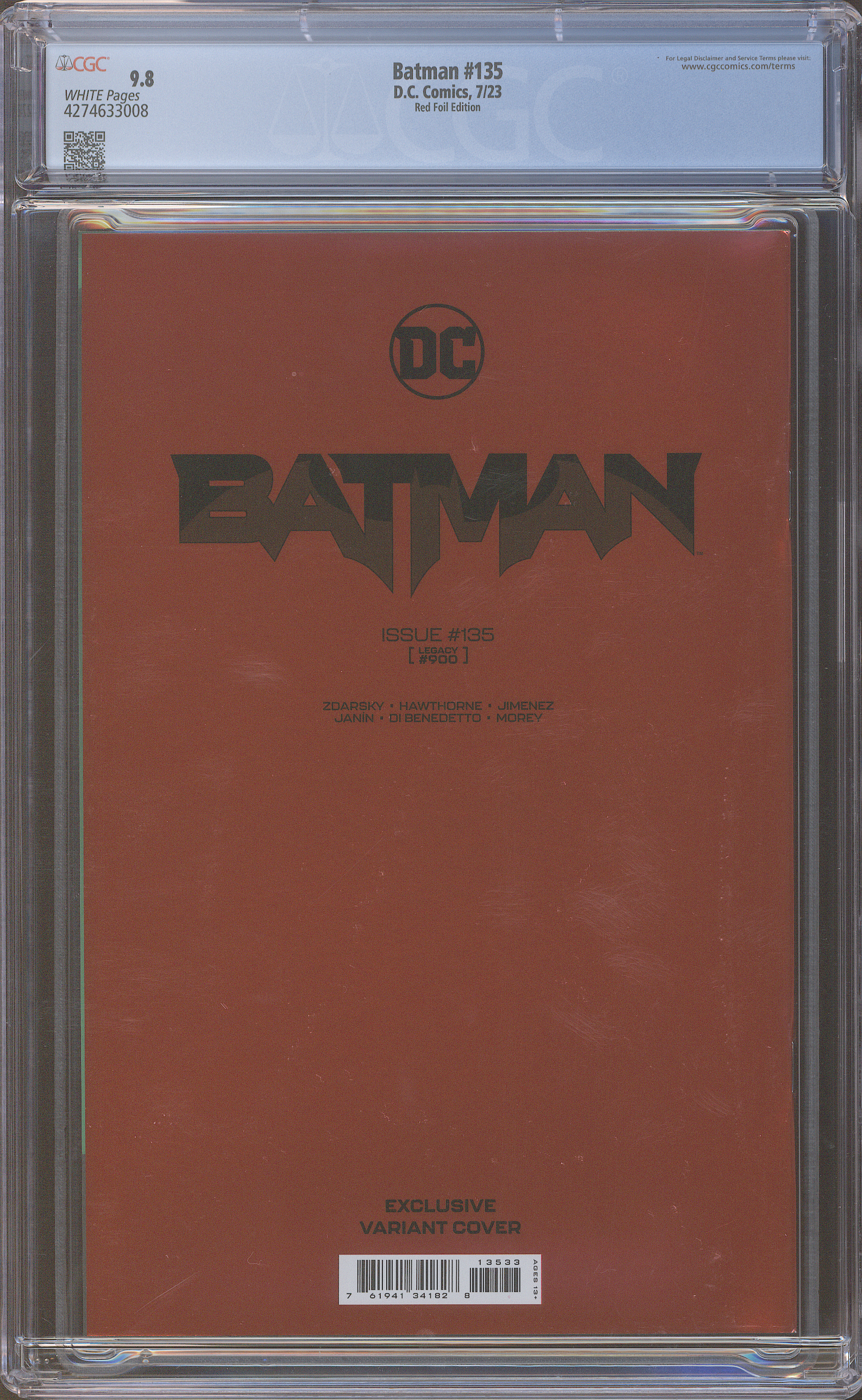 Batman #135 | Exclusive Red Foil Ed. | Legacy #900