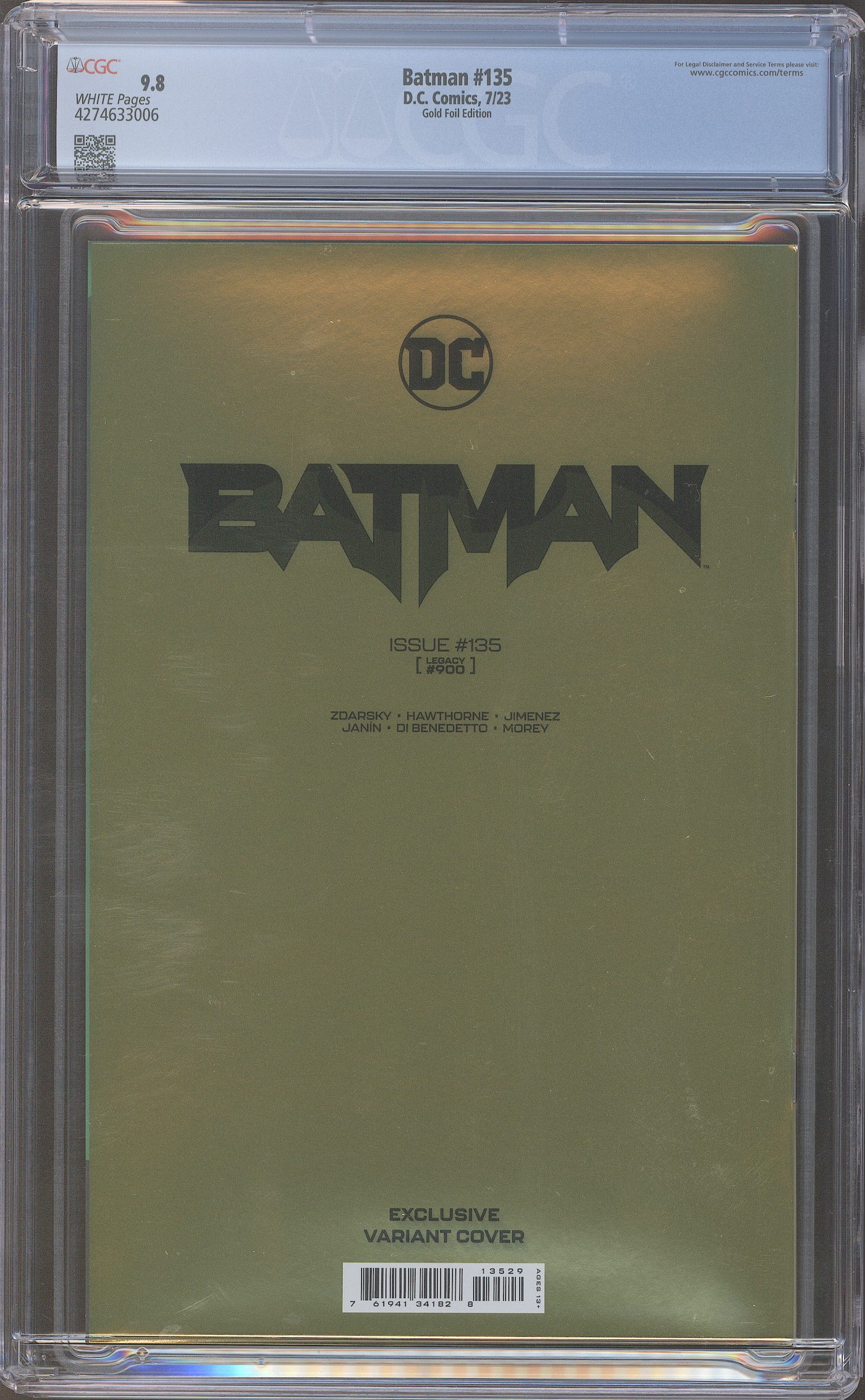 Batman #135 | Exclusive Gold Foil Ed. | Legacy #900