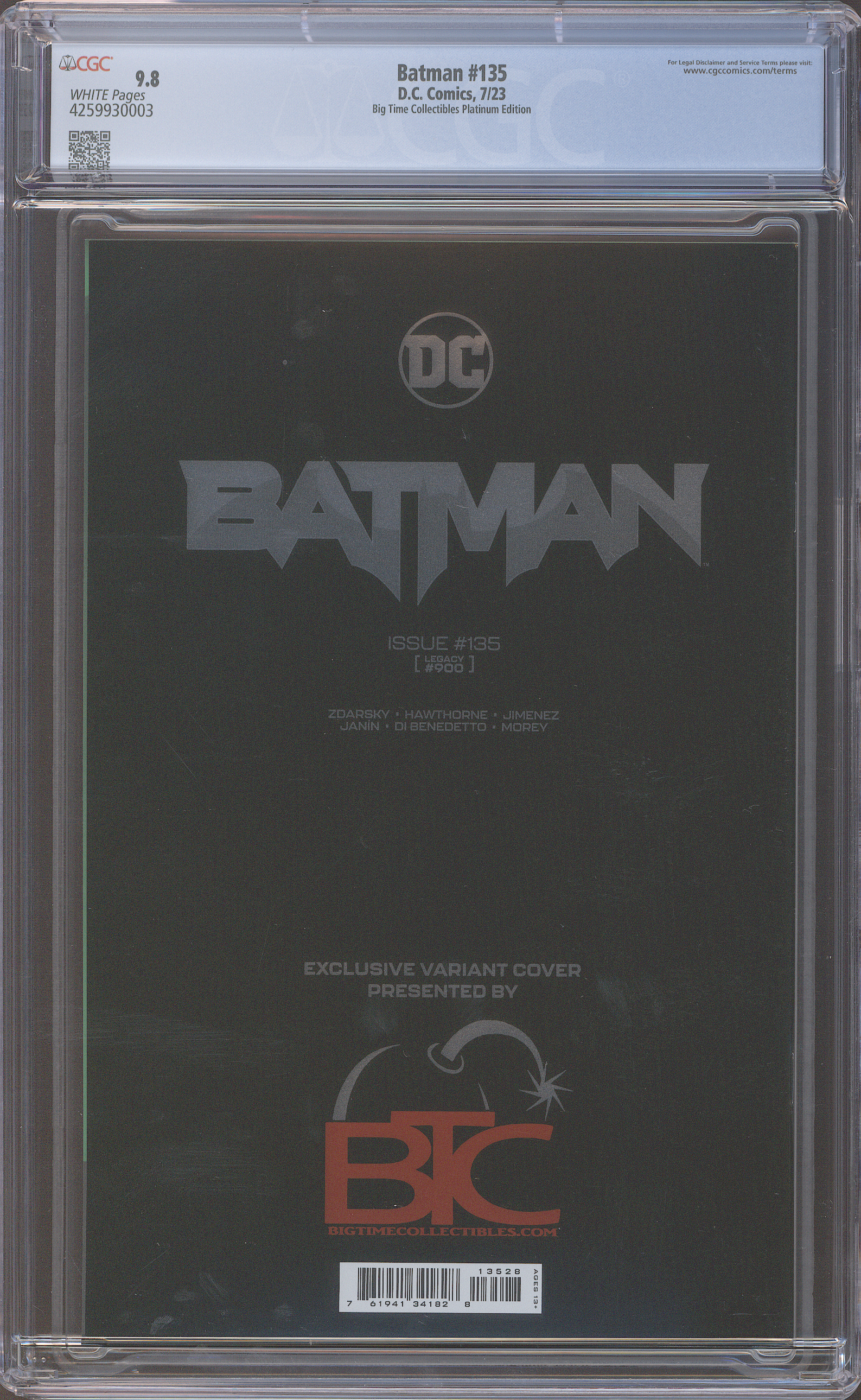 Batman #135 | Exclusive Platinum Foil Ed. | Legacy #900