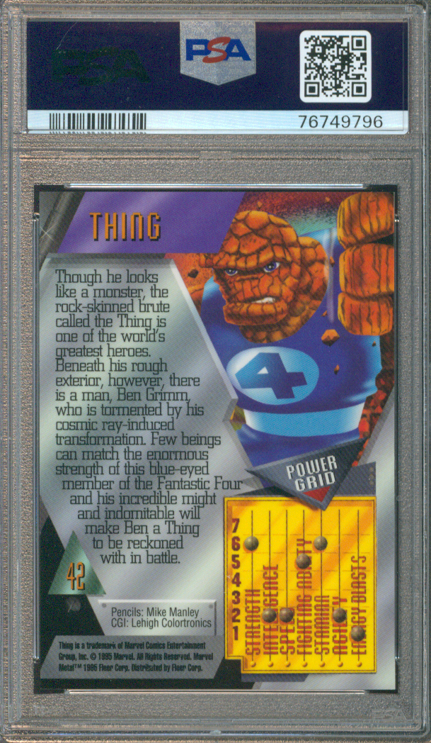 1995 Marvel Metal | The Thing #42
