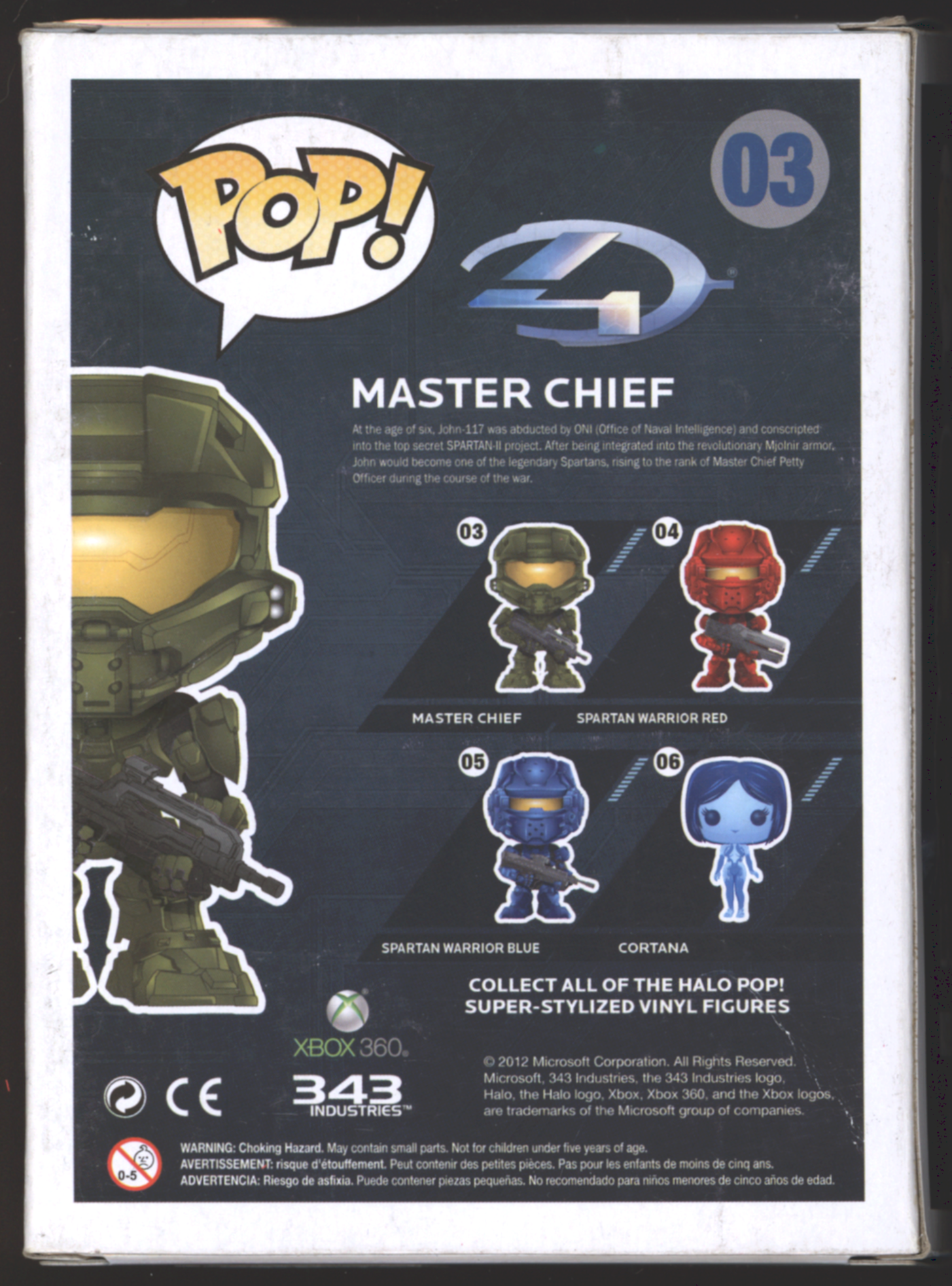 Funko Pop! Master Chief #03 | Signed by Master Chief & Cortana | +Custom Halo Popshield