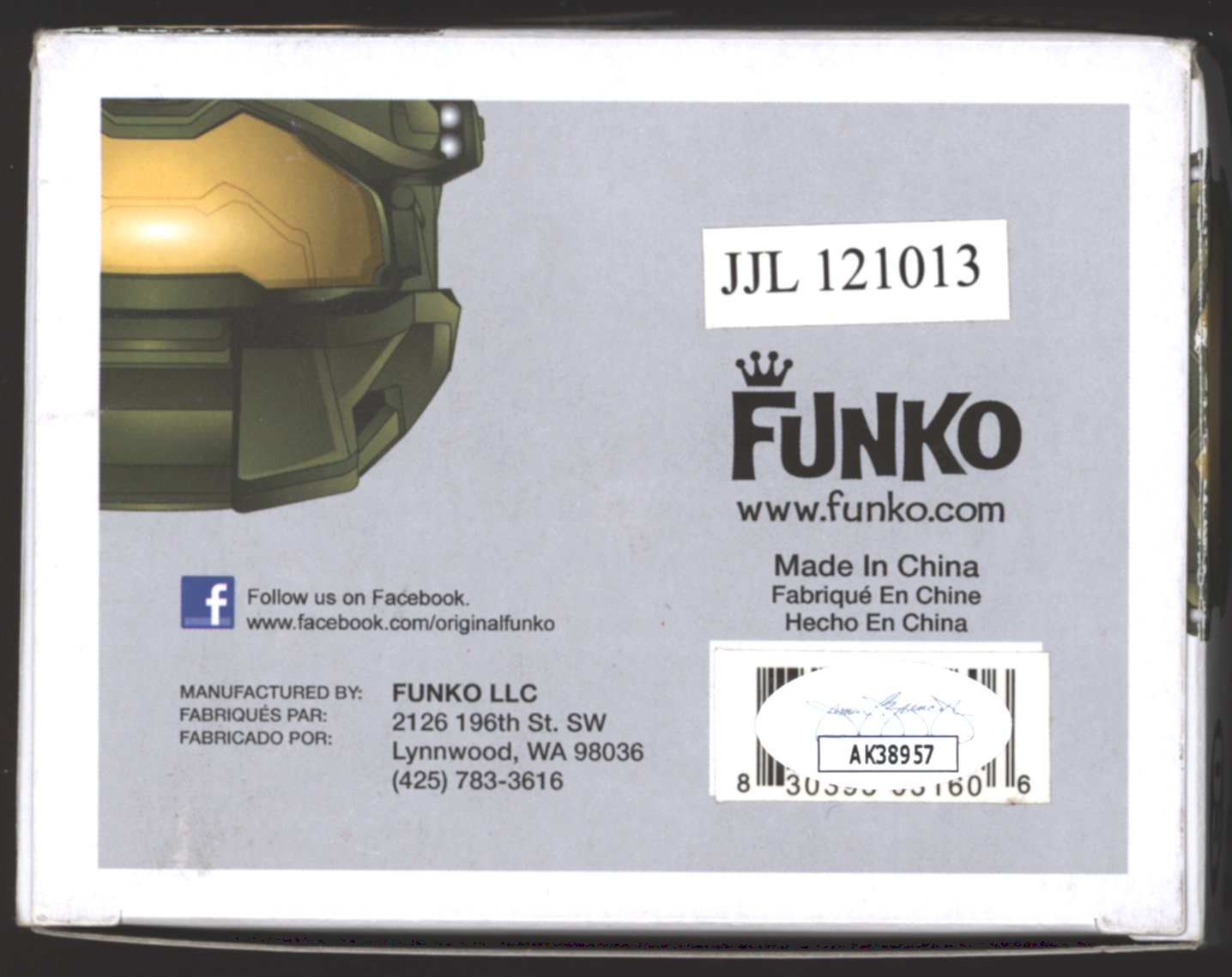Funko Pop! Master Chief #03 | Signed by Master Chief & Cortana | +Custom Halo Popshield
