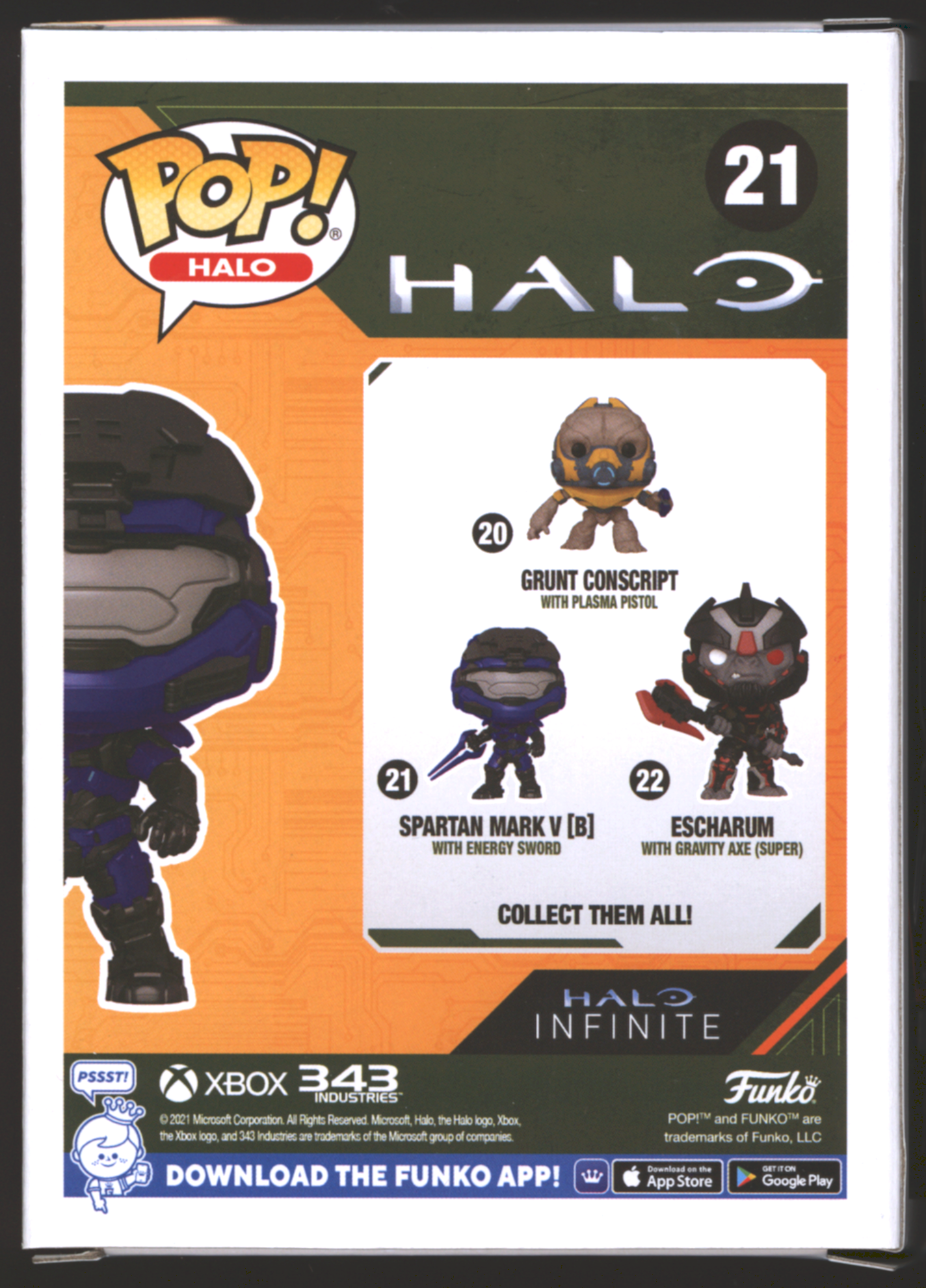 Funko Pop! Spartan Mark V [B] with Energy Sword #21 | Halo
