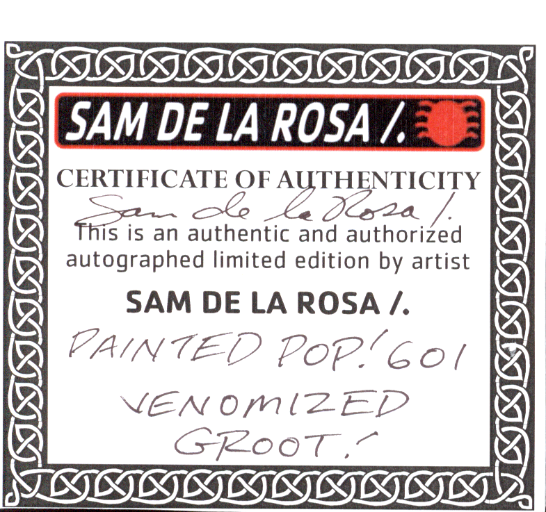 Funko Pop! Venomized Groot #601 | Spider-Man Maximum Venom | SIGNED by Sam De La Rosa