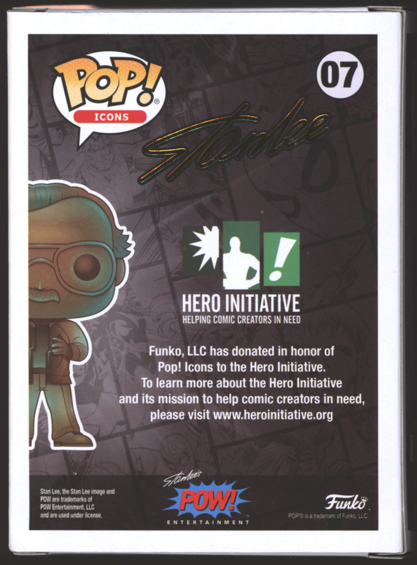 Funko Pop! Stan Lee #07 | Icons | SIGNED by Sam De La Rosa