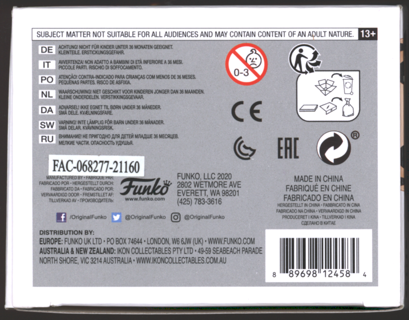 Funko Pop! Logan #185 | X-Men | SIGNED by Hugh Jackman