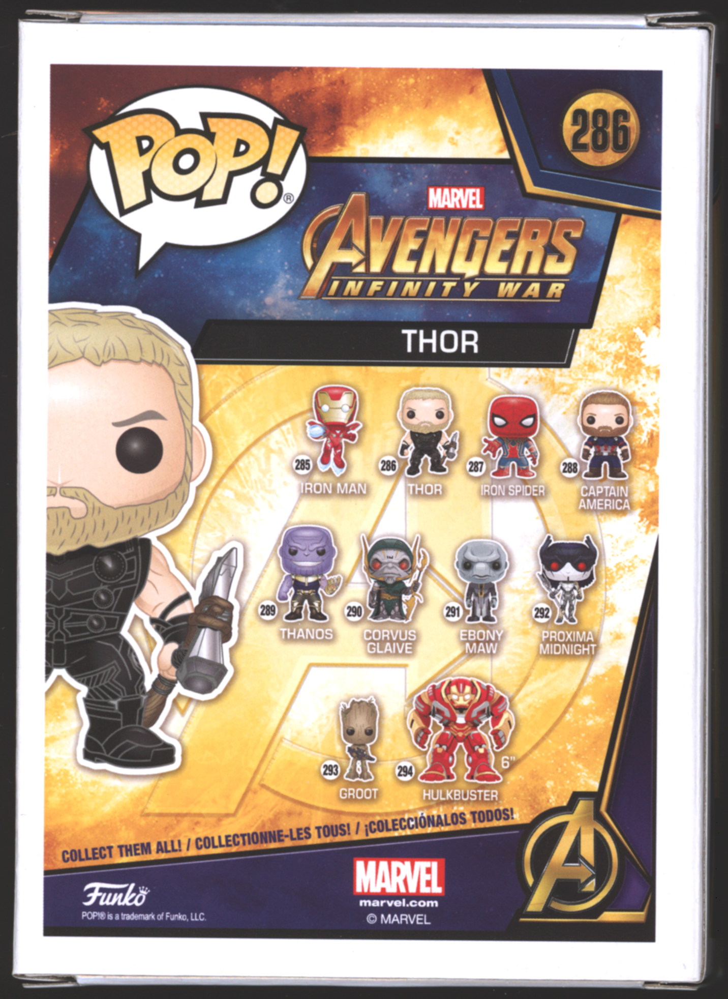 Funko Pop! Thor #286 | Avengers: Infinity War | SIGNED by Chris Hemsworth