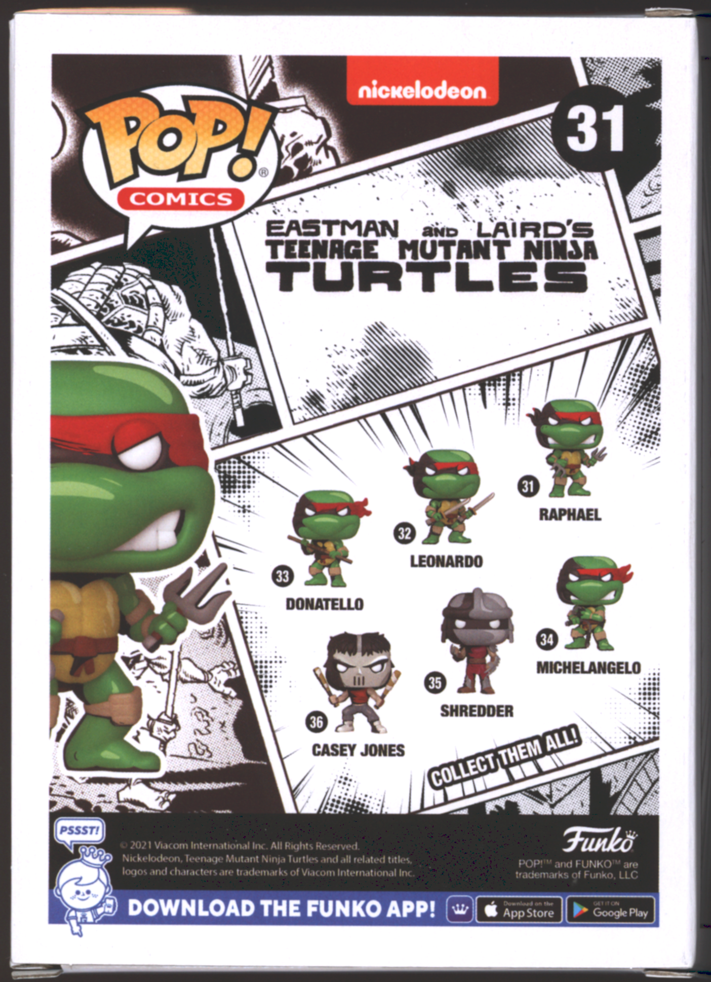 Funko Pop! Raphael #31 | TMNT | B&W Chase LE | PX Exclusive