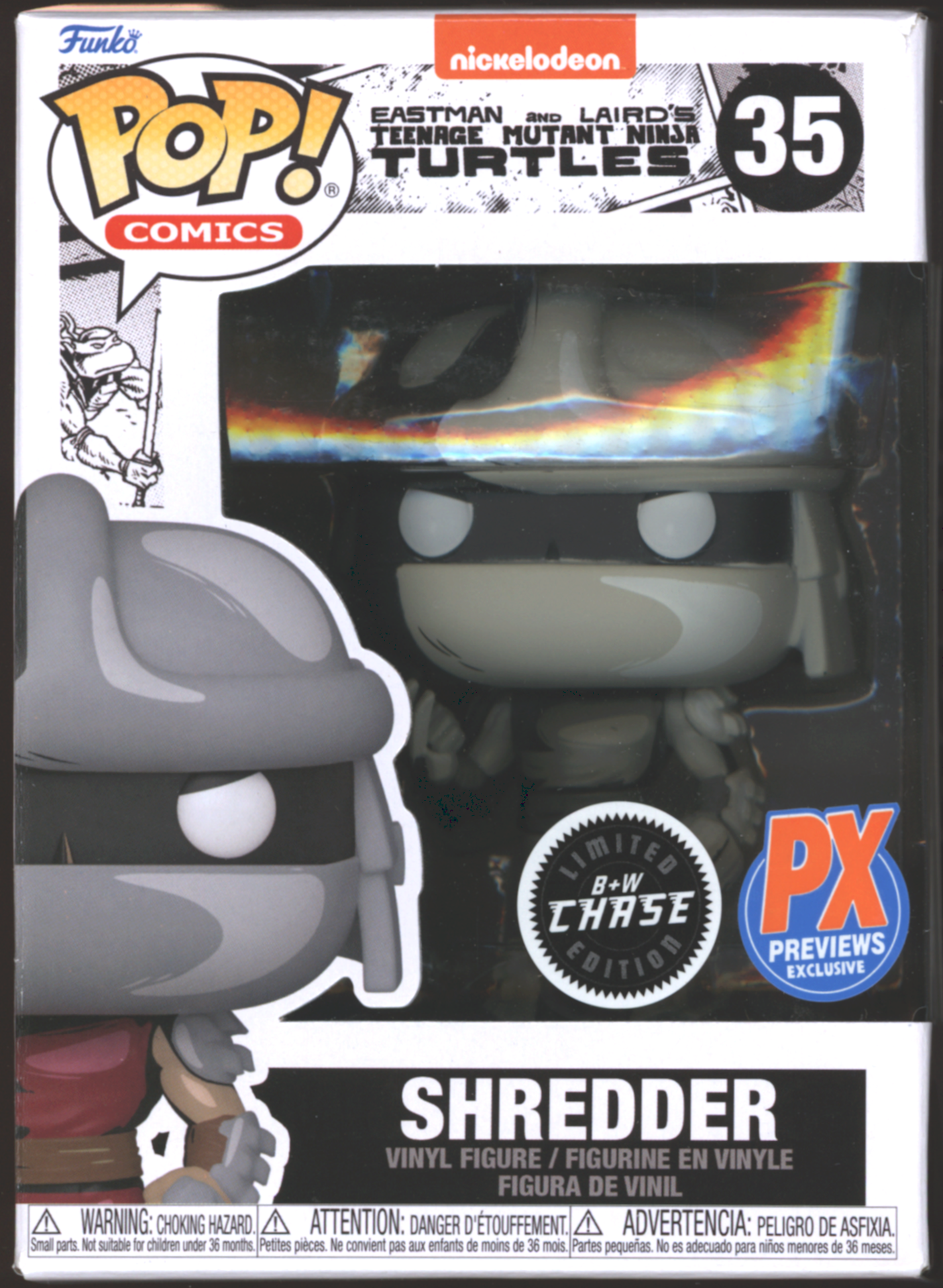 Funko Pop! Shredder #35 | TMNT | B&W Chase LE | PX Exclusive