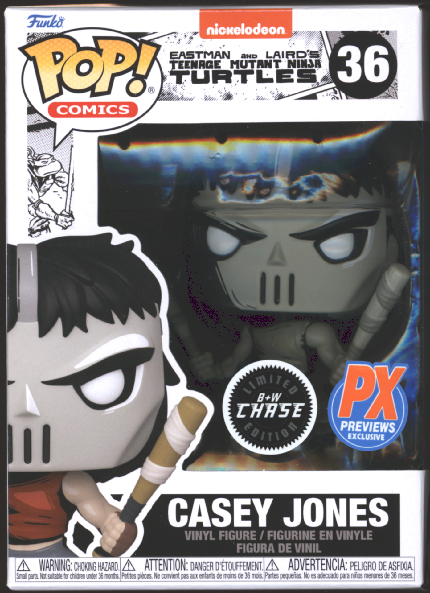 Funko Pop! Casey Jones #36 | TMNT | B&W Chase LE | PX Exclusive