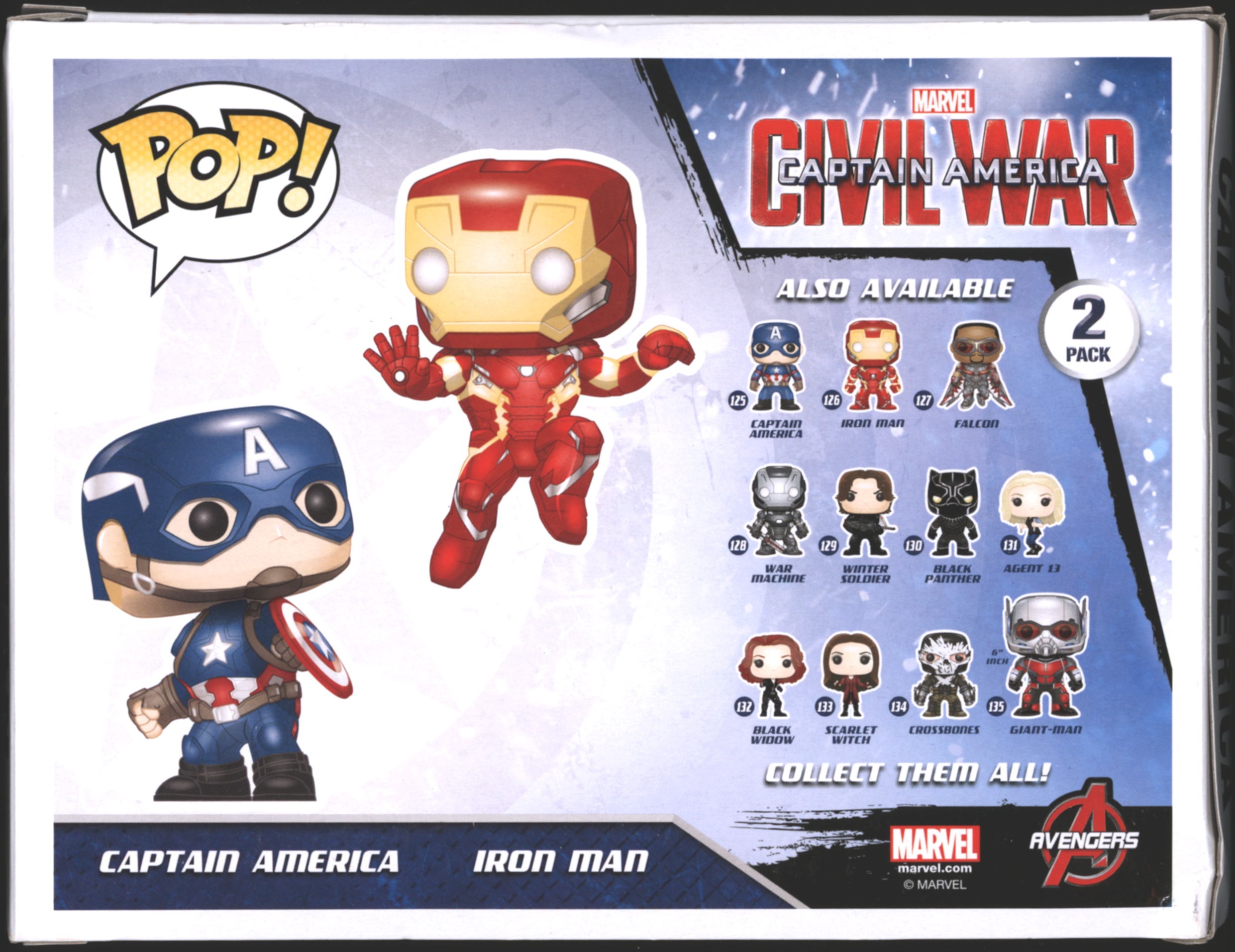 Funko Pop! Captain America / Iron Man 2 Pack | Civil War | Exclusive