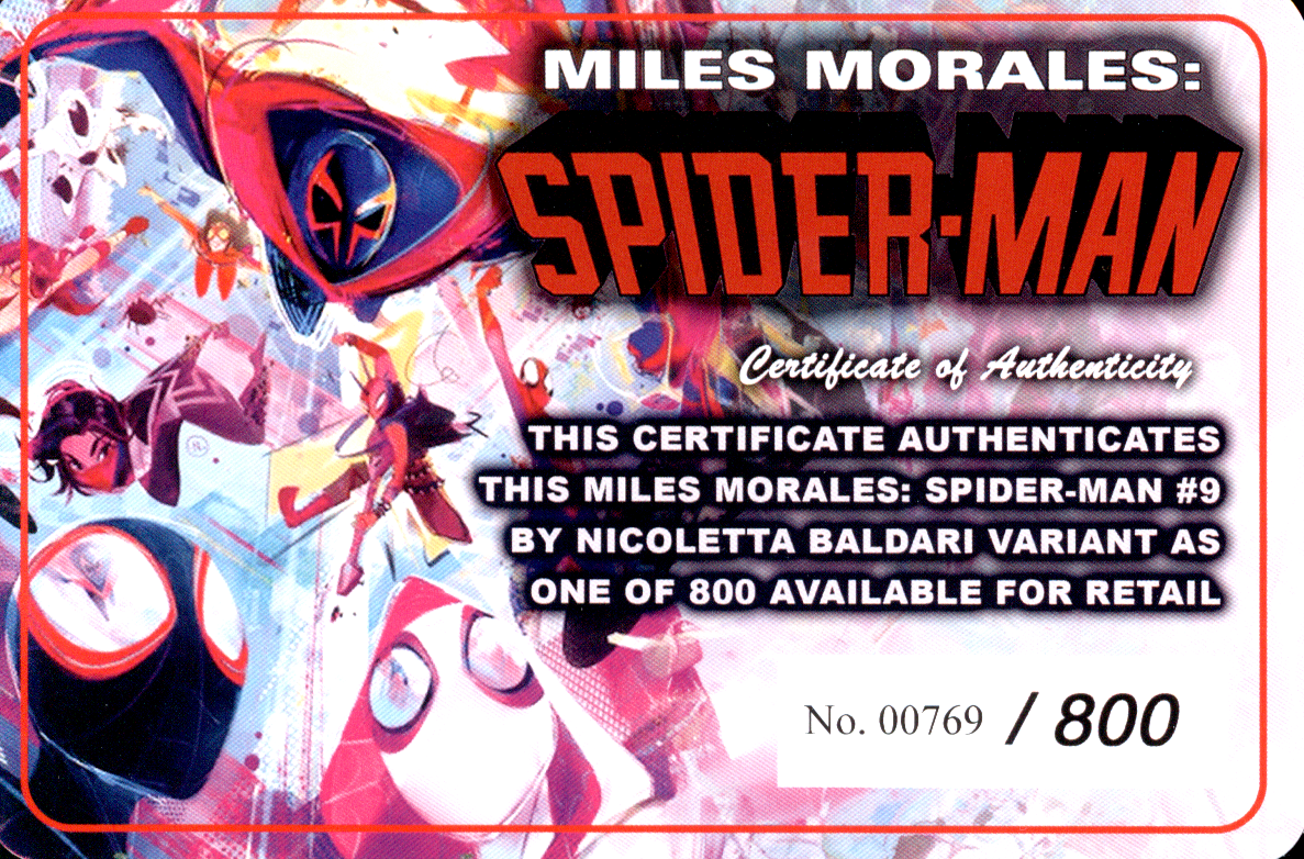 Miles Morales: Spider-Man #9 | Nicoletta Baldari | Spider-Verse | LE 800