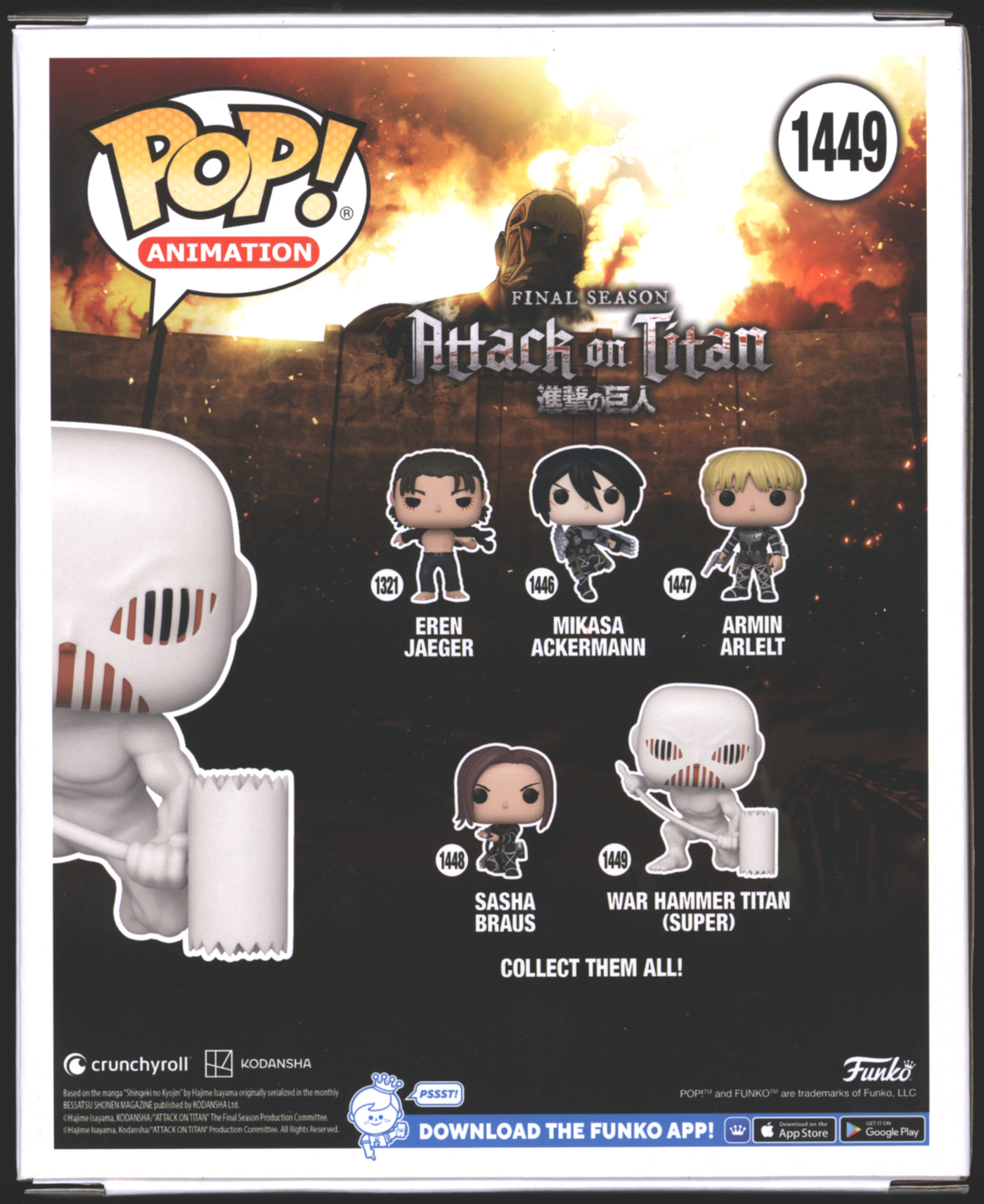 Funko Pop! War Hammer Titan #1449 | Attack on Titan | GITD | Fall Con Exclusive