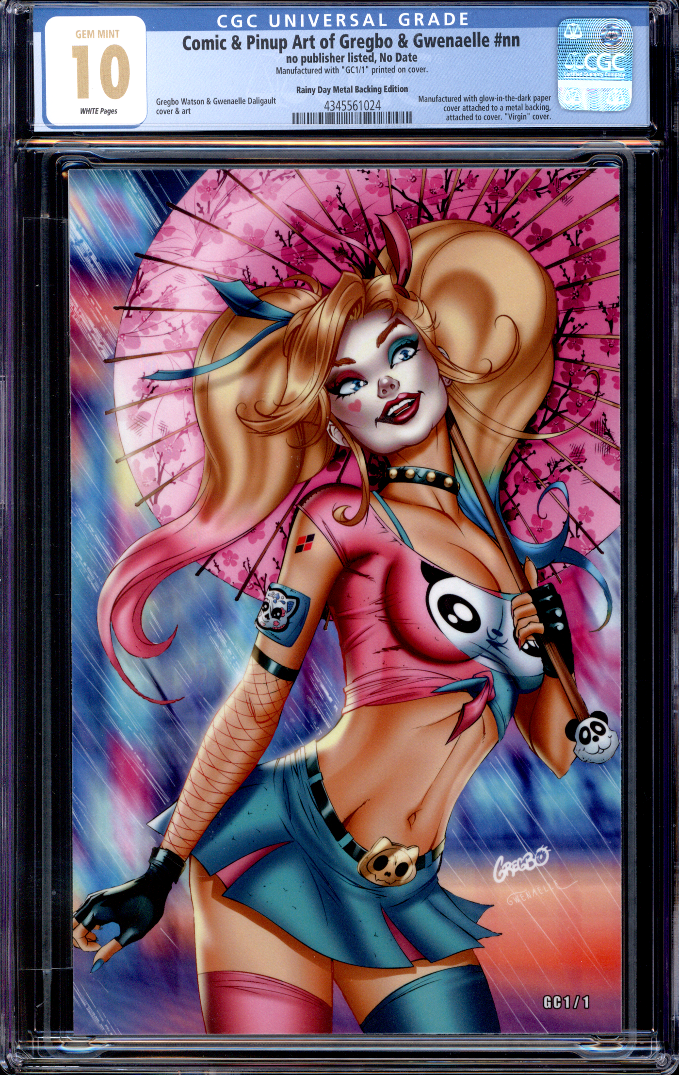 Art of Gregbo & Gwenaelle | Harley Quinn | Metal GITD GC 1/1 [SET of 2] | CGC 10