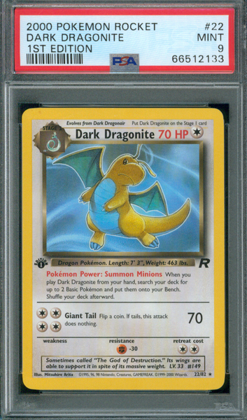 2000 Pokémon TCG | Dark Dragonite #22 | Rare | Team Rocket | 1st Edition