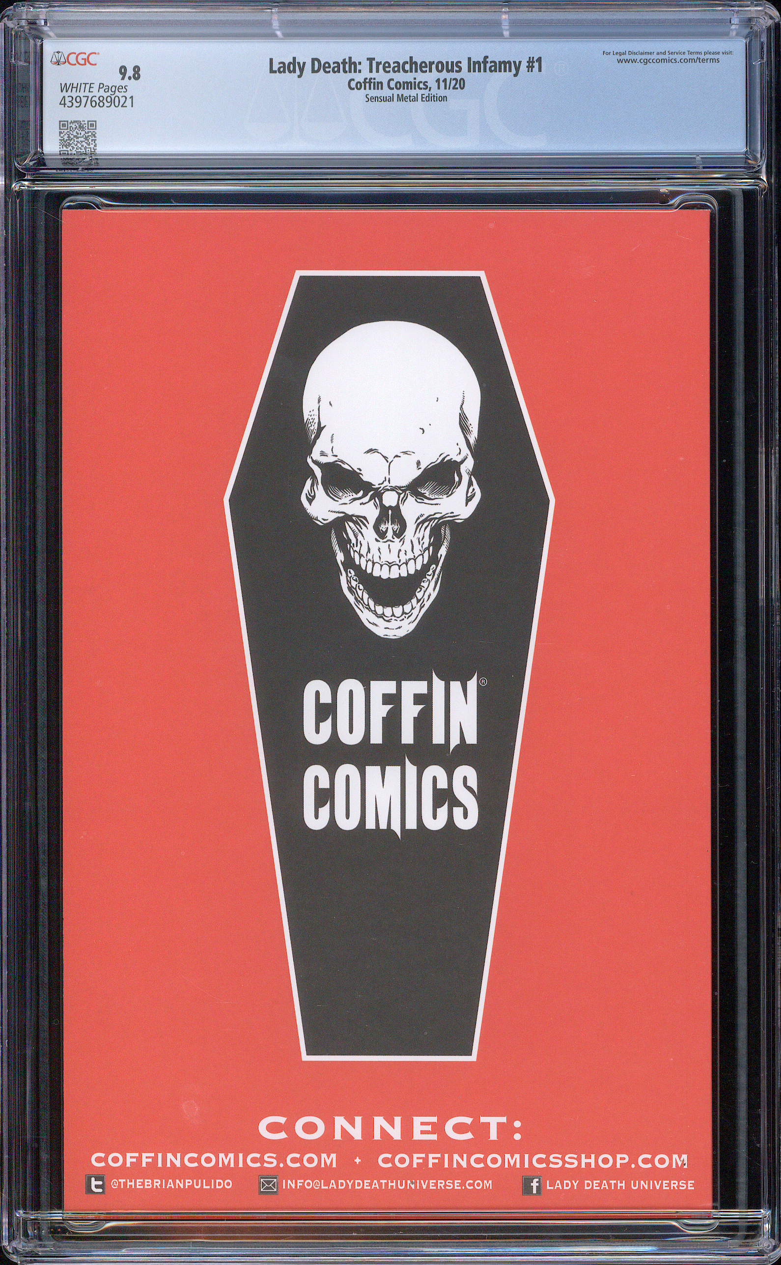 Lady Death: Treacherous Infamy #1 | Ortiz | Metal | LE 99 | 