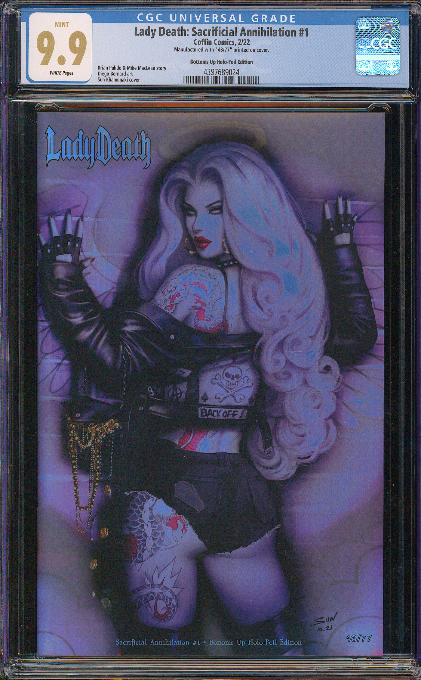 Lady Death: Sacrificial Annihilation #1 | Sun | Holo-Foil | LE 77 | "Hot"