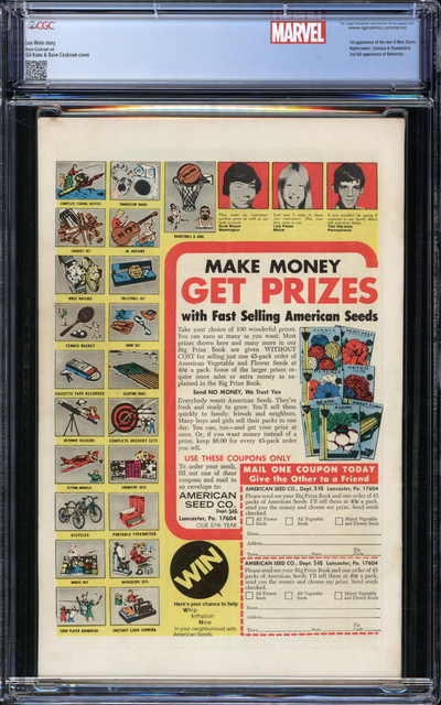 Marvel Comics | Giant-Size X-Men #1 | Custom Label | Bronze Age