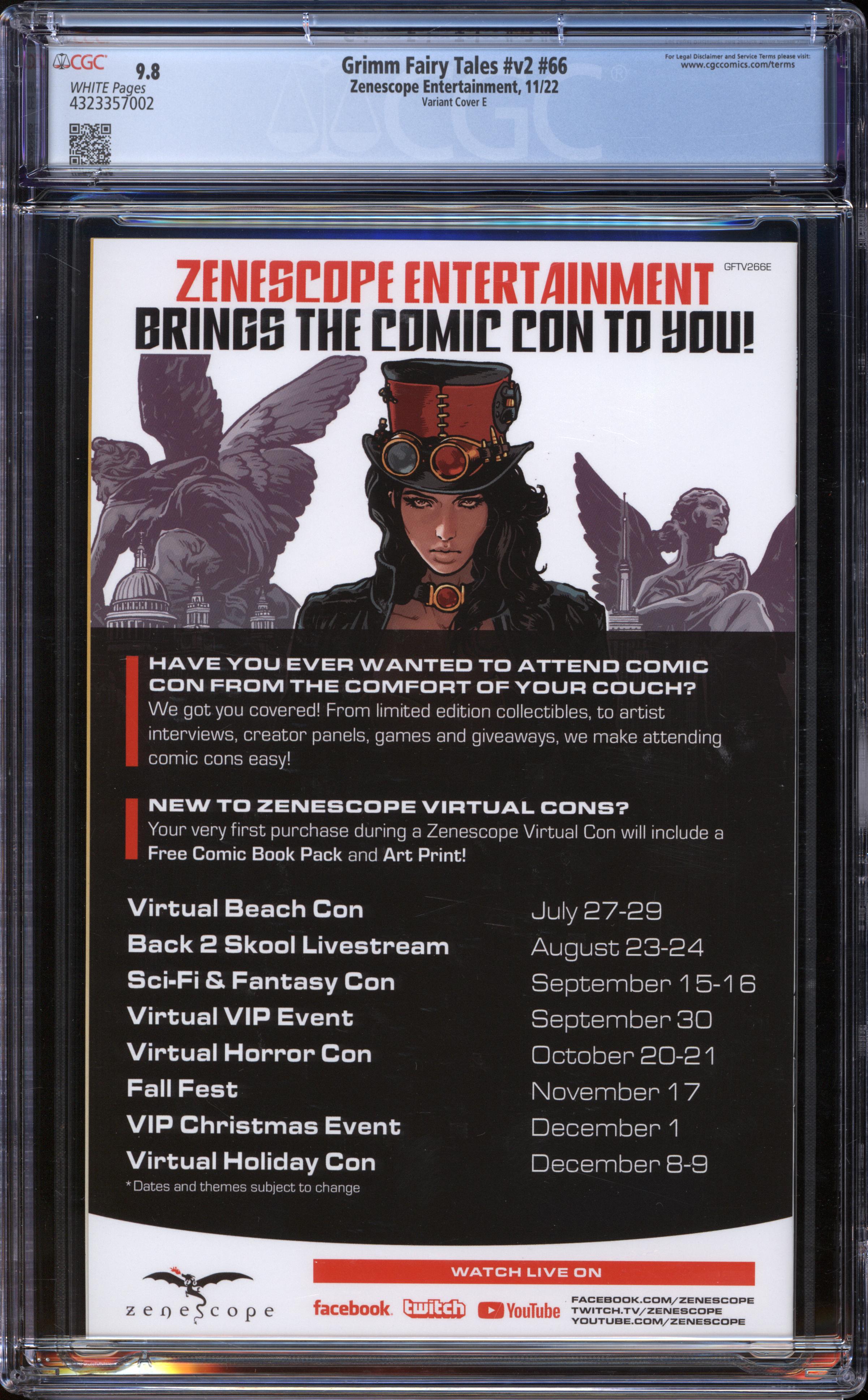 Grimm Fairy Tales | Zenescope | Green | Snow White Caps /375 | Hot