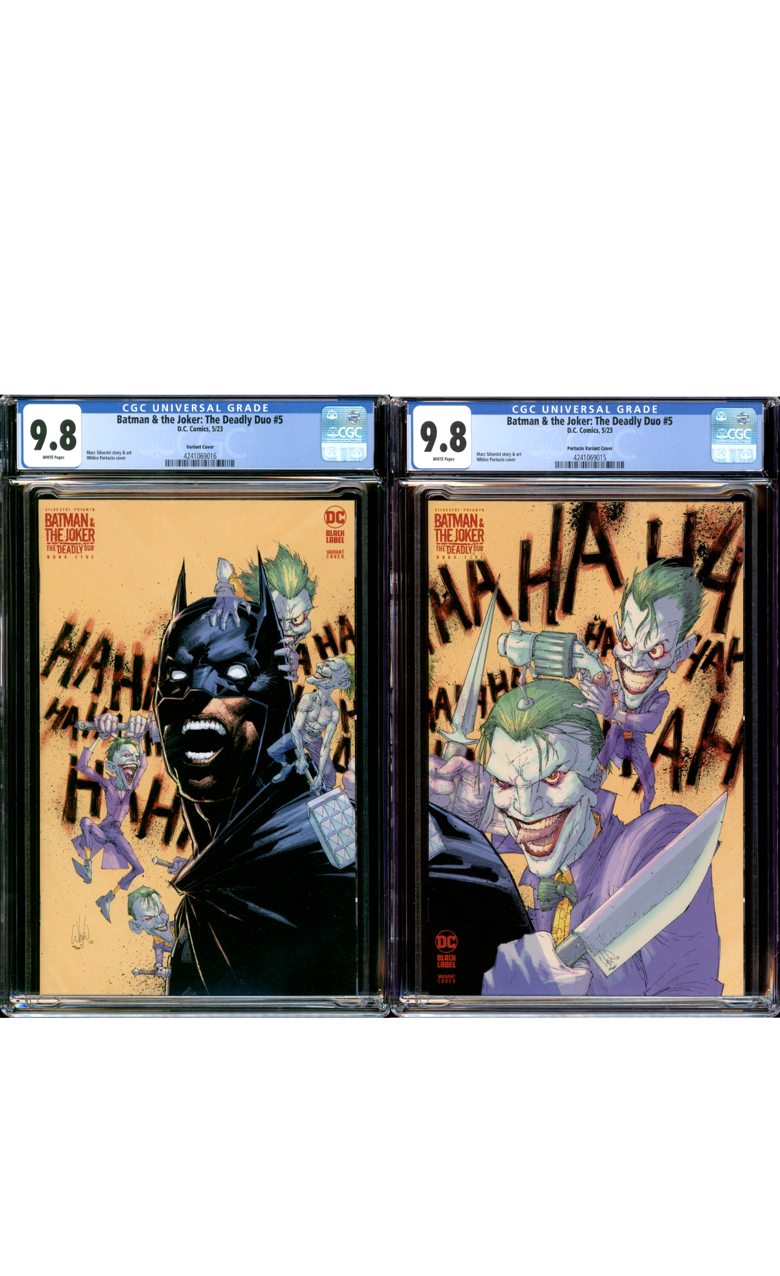 Buy Batman & the Joker : The Deadly Duo #5 | 2023 D.C. Comics | Portacio Variant Cover | CGC 9.8