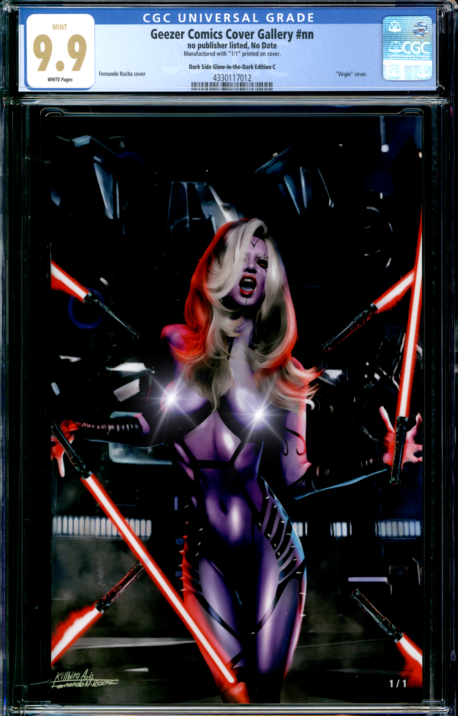 Geezer Comics Cover Gallery | Rocha | Lady Sith | GITD LE 1/1 | 