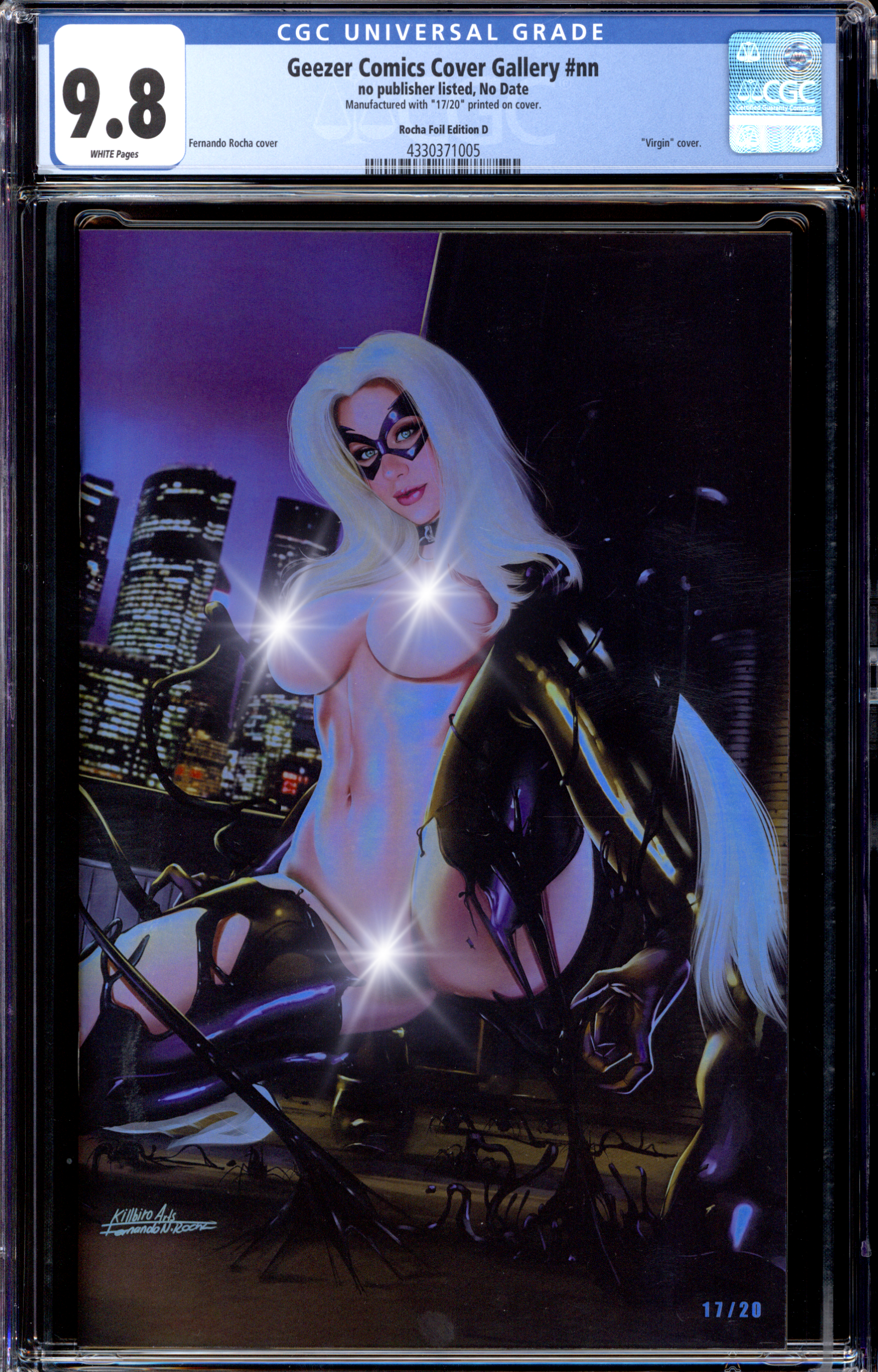 Geezer Comics Cover Gallery | Rocha | Black Cat | Foil LE 20 | 