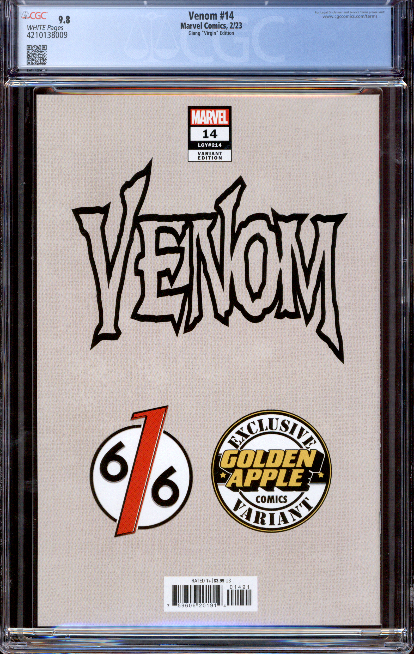 Buy Venom #14 | Giang Cover | 2023 Marvel Comics | Giang Virgin Edition | No.00217/600 | CGC 9.8