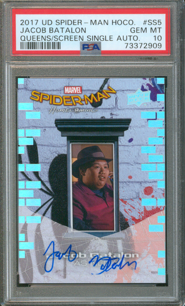 Buy 2017 UD Spider-Man Homecoming | Jacob Batalon #SS5 |  PSA 10 GEM MINT  | Queens/ Screen Single Autographed Card