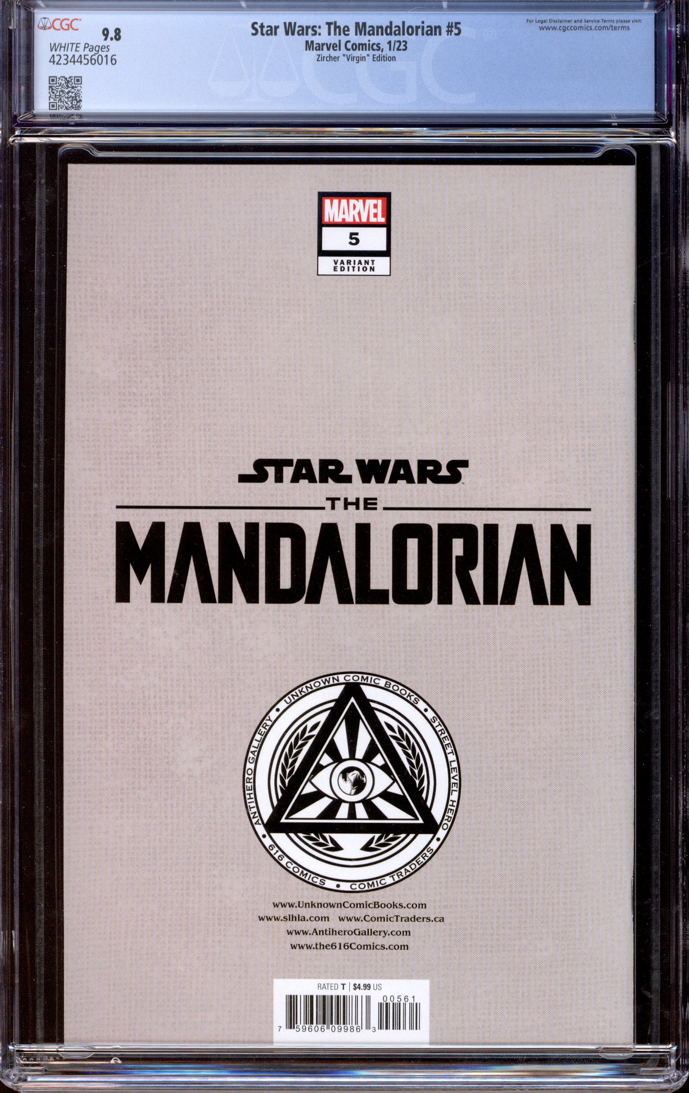 Buy Star Wars: The Mandalorian #5 | Zircher Cover | 2023 Marvel Comics | Zircher "Virgin" Edition