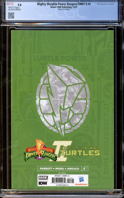 Buy Mighty Morphin Power Rangers/TMNT ll #1 | Foil |2022 Boom!-IDW Publishing | Ejikure Foil Edition | Virgin Cover