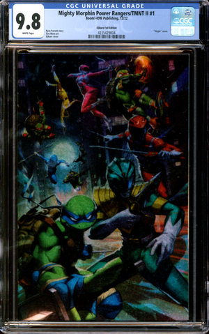 Buy Mighty Morphin Power Rangers/TMNT ll #1 | Foil |2022 Boom!-IDW Publishing | Ejikure Foil Edition | Virgin Cover